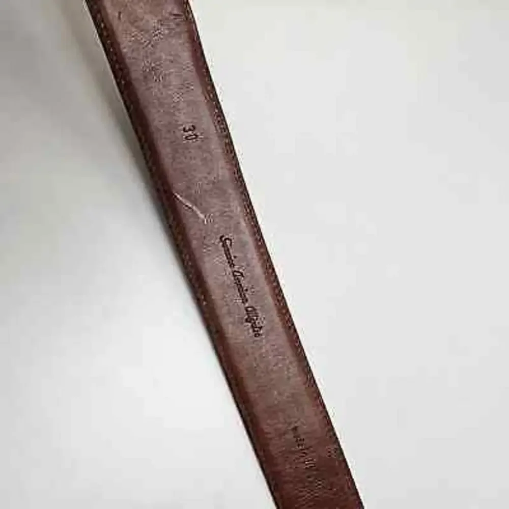 Vintage Ralph Lauren Alligator Leather & Sterling Silver‎ Belt 2268 Men 30 Brown